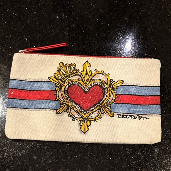 Brighton Tom Clancy “In Love We Trust” Canvas Zipper Pouch - Picture 1 of 8